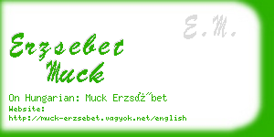 erzsebet muck business card